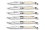 Coffret cadeau de 6 couteaux de table Laguiole Bougna manche en os