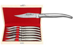 Coffret cadeau de 6 couteaux de table Laguiole Bougna manches en inox