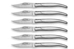 Coffret cadeau de 6 couteaux de table Laguiole Bougna manches en inox