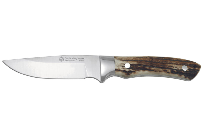 Couteau Puma IP Fenris Stag 306811 lame 10,3cm manche bois de cerf + étui en cuir