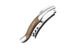 Tire-bouchon professionnel Legnoart Ghemme WF-1 en acier satiné et manche en bois