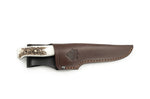 Couteau Puma IP Wildmeister Stag 366212 lame 11,8cm manche bois de cerf/micarta + étui en cuir