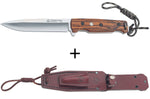 Couteau Puma IP Chispero 335615 lame 15cm manche bois de bocote + étui en cuir + allume-feu