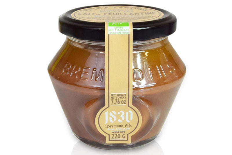 Pâte à tartiner bio Maison Brémond Noisettes, Lait et Feuillantine - 220g