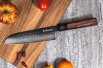 Couteau santoku Sayuto Séquoia San Mai martelé 18cm