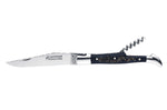 Couteau pliant Laguiole GILLES 8692 manche corne de buffle brute 12cm avec tire-bouchon