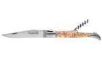 Couteau pliant Laguiole GILLES 8642 manche en bois de bouleau 12cm avec tire-bouchon