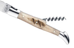 Couteau pliant Laguiole GILLES 8632 manche corne de bélier 12cm avec tire bouchon