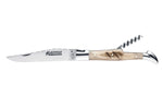 Couteau pliant Laguiole GILLES 8632 manche corne de bélier 12cm avec tire bouchon