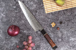 Couteau de chef Sayuto Desert Damas martelé 21cm