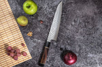 Couteau de chef Sayuto Desert Damas martelé 21cm