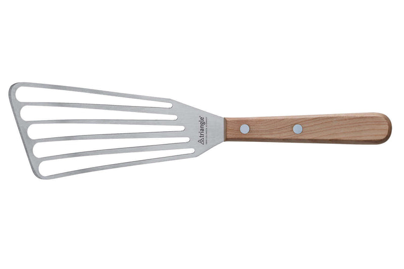Spatule ajourée Triangle manche bois de cerisier 29cm