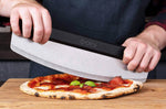 Couteau à pizza demi-lune Ooni lame 35cm en acier inoxydable