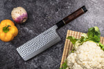 Couteau nakiri Sayuto Desert Damas martelé 17cm