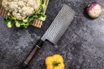 Couteau nakiri Sayuto Desert Damas martelé 17cm