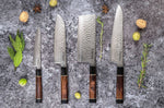Couteau santoku Sayuto Desert Damas martelé 18cm