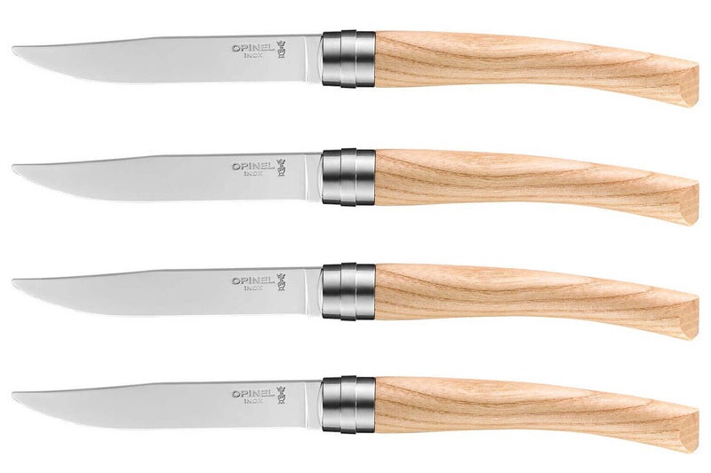 Coffret 4 couteaux Opinel Table Chic lame 10cm acier Sandvik - Frêne
