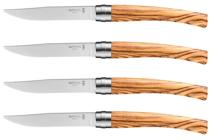 Coffret 4 couteaux Opinel Table Chic lame 10cm acier Sandvik - Olivier