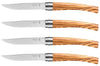 Coffret 4 couteaux Opinel Table Chic lame 10cm acier Sandvik - Olivier