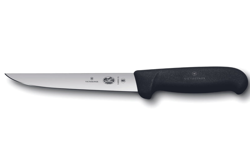 Couteau à saigner/découper Victorinox 5.6003.15 lame 15cm manche fibrox noir
