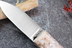Couteau à huître Charles Canon manche en coquille Saint-Jacques fabriqué en France + coffret en bois
