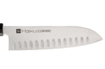 Couteau santoku alvéolé japonais Chroma Haiku 17cm manche Honoki
