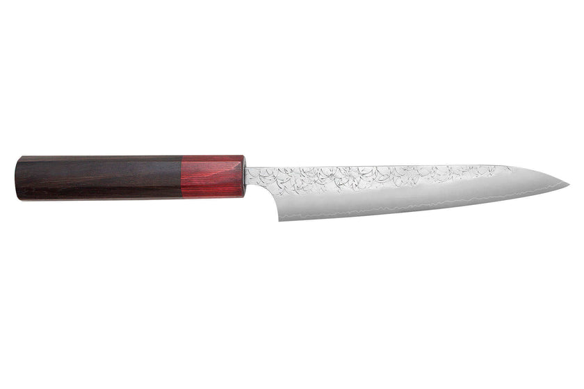 Couteau universel japonais artisanal Yoshimi Kato Minamo SG2 Tsuchime 14cm