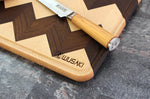 Planche à découper Wusaki en bois de hêtre thermo-traité certifié FSC avec rigole - 40 x 30 x 1,9 cm