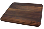Planche à découper Wusaki en bois de noyer avec rigole - 40 x 30 x 1,9 cm