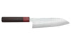 Couteau santoku japonais artisanal Yoshimi Kato Minamo SG2 Tsuchime 17cm