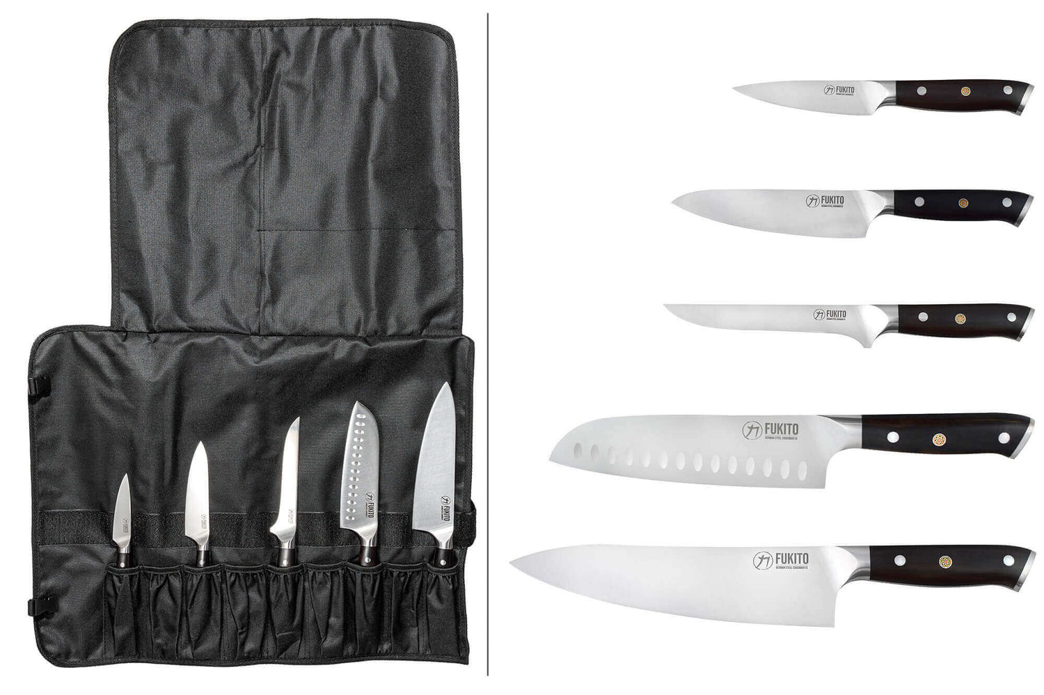 Mallette 5 couteaux de cuisine Fukito Ebène X50
