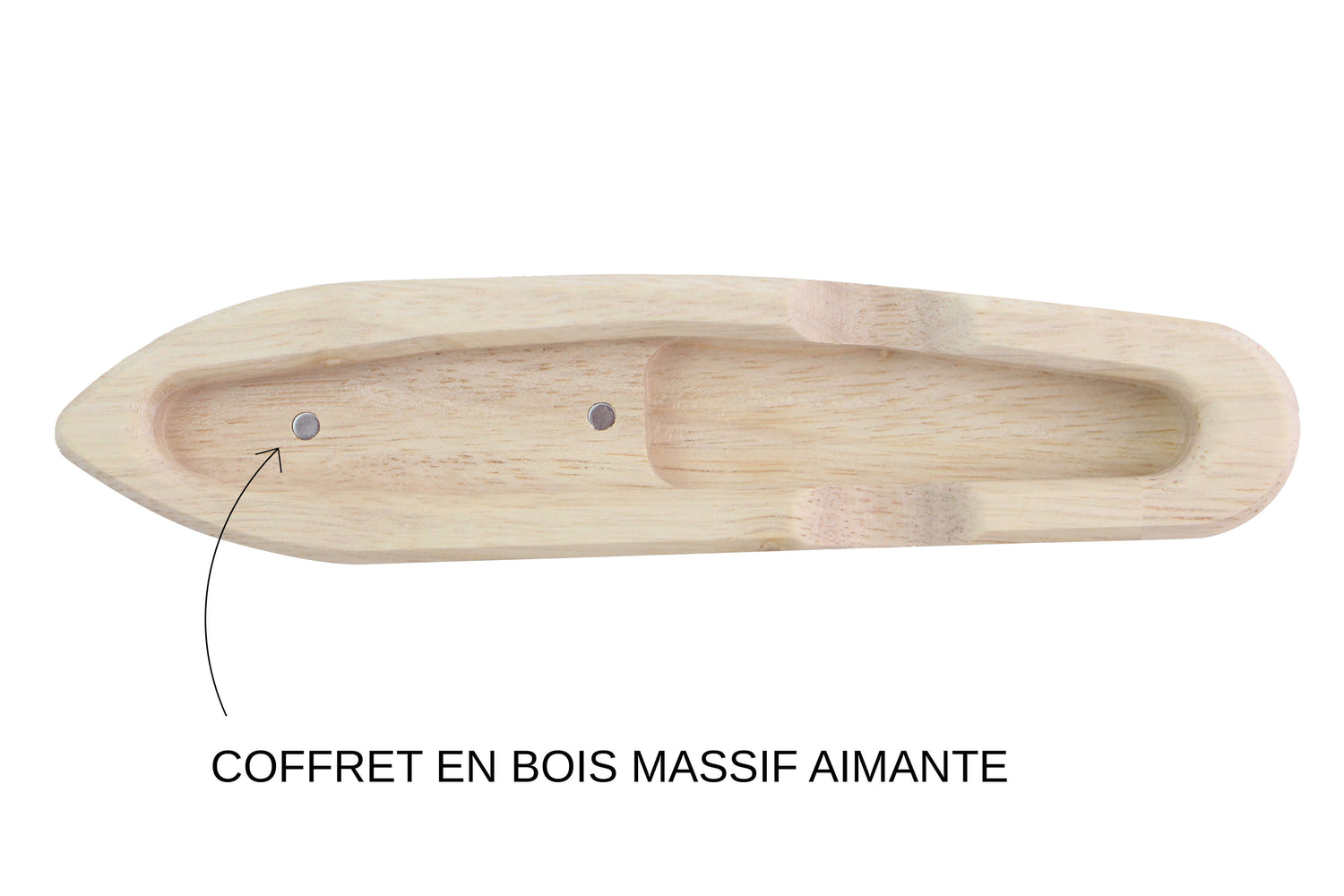 Couteau à huître Charles Canon manche en coquille de moules fabriqué en France + coffret en bois
