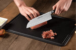 Couteau Santoku Arcos Riviera forgé lame alvéolée 18cm