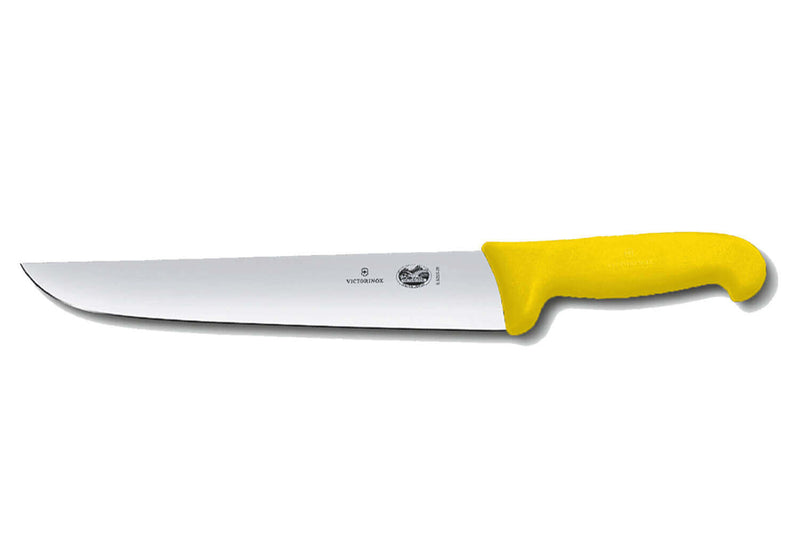 Couteau de boucher Victorinox 5.5208.26 lame 26cm manche fibrox jaune