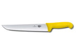 Couteau de boucher Victorinox 5.5208.28 lame 28cm manche fibrox jaune