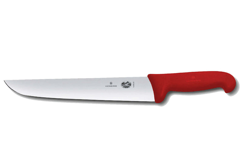 Couteau de boucher Victorinox 5.5201.31 lame 31cm manche fibrox rouge