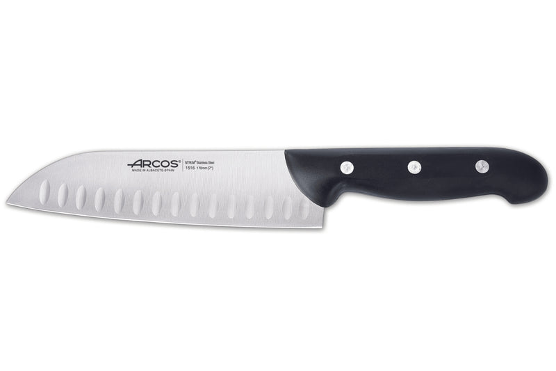 Couteau Santoku Arcos Maitre lame alvéolée 17cm