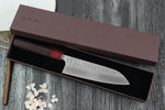 Couteau santoku japonais artisanal Yoshimi Kato Minamo SG2 Tsuchime 17cm