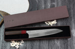 Couteau de chef japonais artisanal Yoshimi Kato Minamo SG2 Tsuchime 21cm
