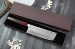 Couteau nakiri japonais artisanal Yoshimi Kato Minamo SG2 Tsuchime 16cm
