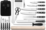 Sac spécial chef Sabatier Idéal Inox 4 couteaux de cuisine français + 14 ustensiles - Exclusivité
