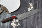 Couteau de chef japonais artisanal Yoshimi Kato Minamo SG2 Tsuchime 24cm