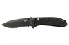 Couteau pliant Benchmade Presidio II 570SBK-1 lame noire semi-dentée 9,5cm avec clip de poche