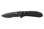 Couteau pliant Benchmade Presidio II 570SBK-1 lame noire semi-dentée 9,5cm avec clip de poche