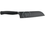 Couteau santoku Wüsthof Performer lame alvéolée 17cm à revêtement noir anti-rayures