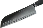 Couteau santoku Wüsthof Performer lame alvéolée 17cm à revêtement noir anti-rayures