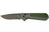 Couteau pliant Benchmade Redoubt 430SBK lame semi-dentelée manche Grivory gris/vert 12cm