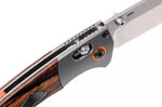 Couteau pliant Benchmade Mini Crooked River 15085-2 manche bois stabilisé 11cm