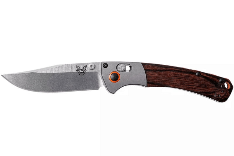 Couteau pliant Benchmade Mini Crooked River 15085-2 manche bois stabilisé 11cm