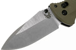 Couteau pliant Benchmade Turret Black 980SBK lame noire semi-dentée manche G10 vert olive 12cm